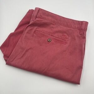 Tommy Bahama Men's Flat Front Washed Red/ Pinkish Casual‎ Chino Shorts Size 40
